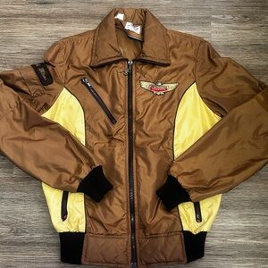 Brown and Yellow Men's Jacket